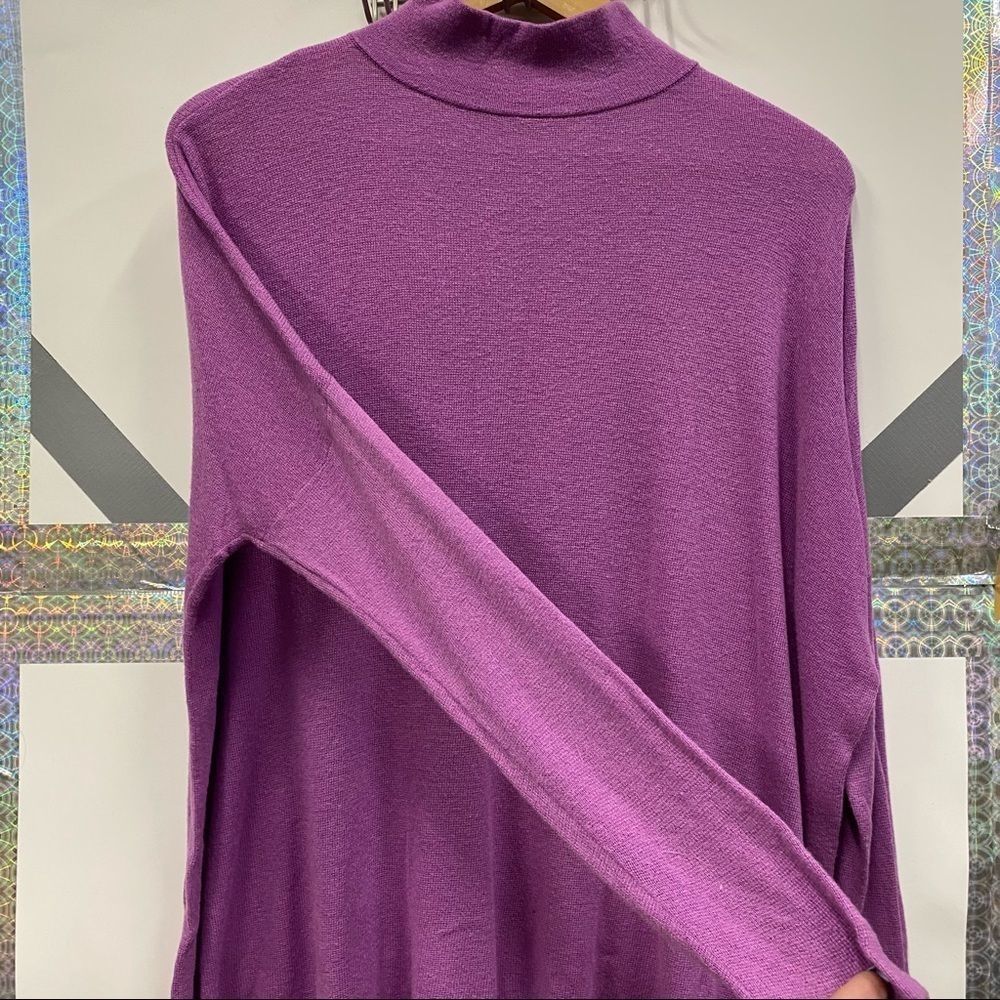Lou & Grey Purple Mock-TurtleNeck Sweater